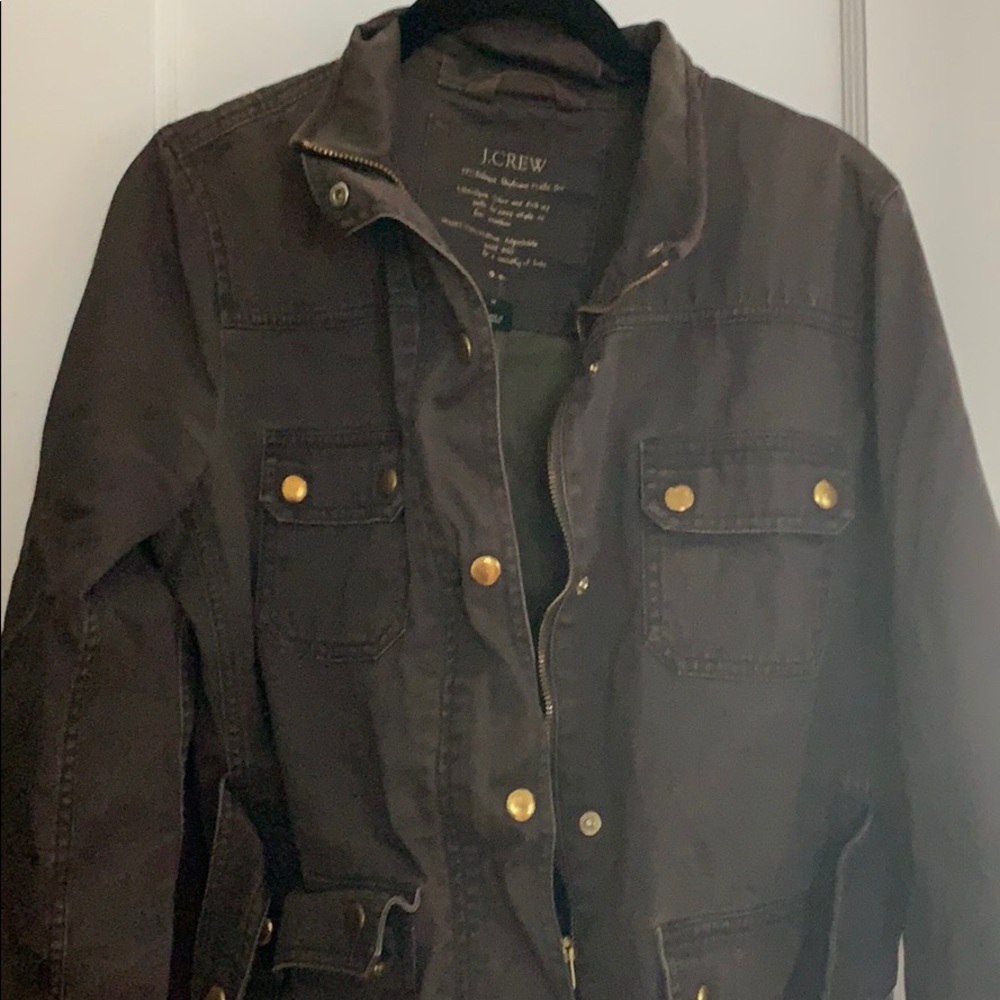J Crew Army Green Relaxed Boyfriend Field JKT